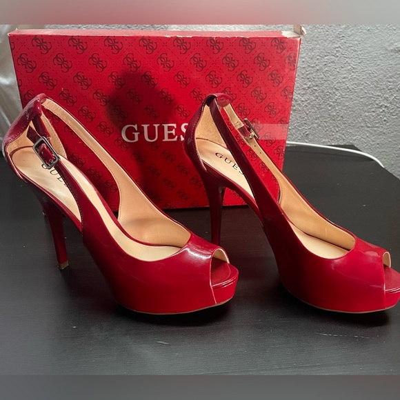 Guess *New* Red Heels 5inch. Mixed size box: RF 7.5 LF 8 - Picture 3 of 7